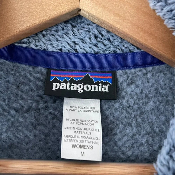 Patagonia Blue Re-Tool Snap T Fleece Pullover Jacket Size Medium - Picture 3 of 5